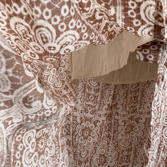 Tan Patterned Maxi Dress Honey Belle Sz S Sleeveless Sumer Hi Lo Style NWT NEW - Picture 10 of 12